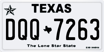 TX license plate DQQ7263