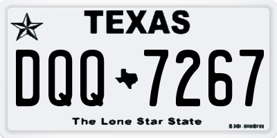 TX license plate DQQ7267
