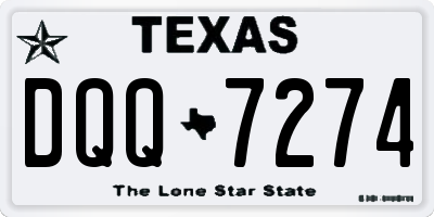 TX license plate DQQ7274