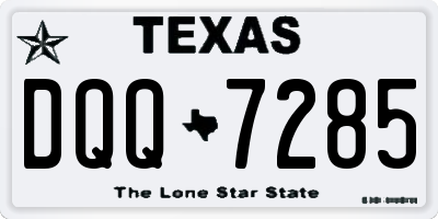 TX license plate DQQ7285