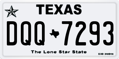 TX license plate DQQ7293