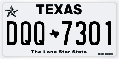 TX license plate DQQ7301