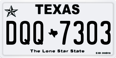 TX license plate DQQ7303