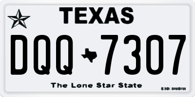 TX license plate DQQ7307