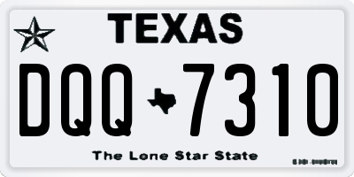 TX license plate DQQ7310