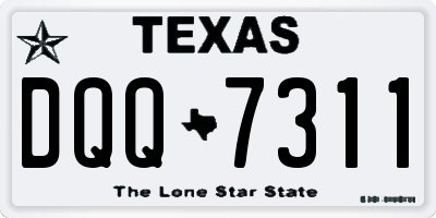 TX license plate DQQ7311