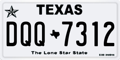 TX license plate DQQ7312