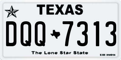 TX license plate DQQ7313