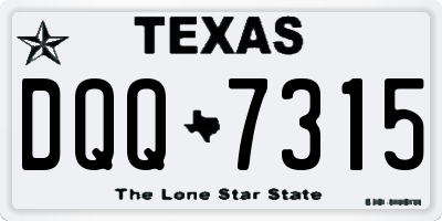 TX license plate DQQ7315