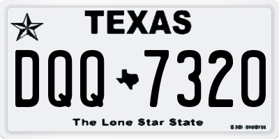 TX license plate DQQ7320