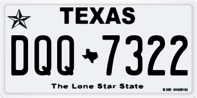 TX license plate DQQ7322
