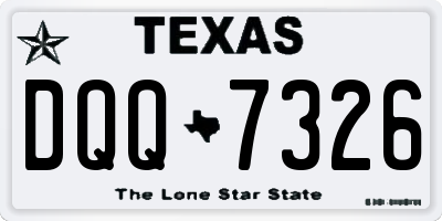 TX license plate DQQ7326