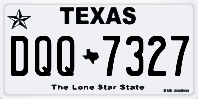 TX license plate DQQ7327