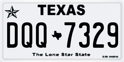 TX license plate DQQ7329