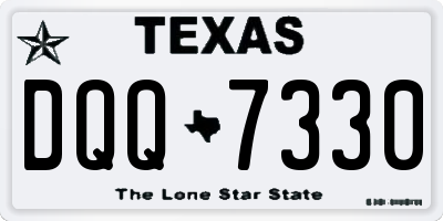 TX license plate DQQ7330