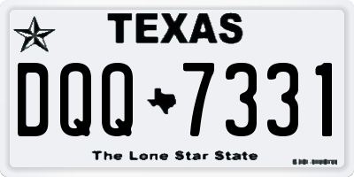 TX license plate DQQ7331