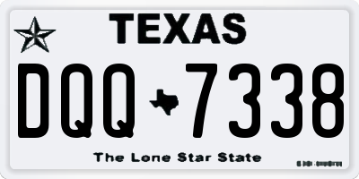 TX license plate DQQ7338