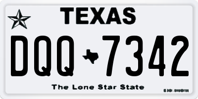 TX license plate DQQ7342