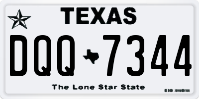 TX license plate DQQ7344