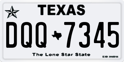 TX license plate DQQ7345