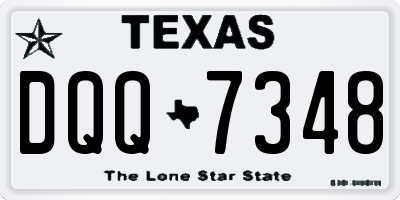 TX license plate DQQ7348