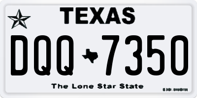 TX license plate DQQ7350