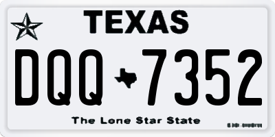 TX license plate DQQ7352