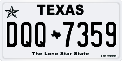 TX license plate DQQ7359