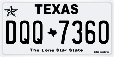 TX license plate DQQ7360