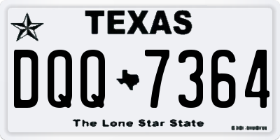 TX license plate DQQ7364