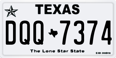 TX license plate DQQ7374