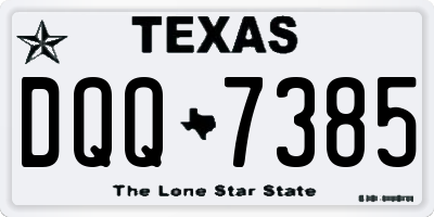 TX license plate DQQ7385