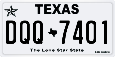 TX license plate DQQ7401
