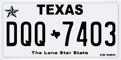 TX license plate DQQ7403