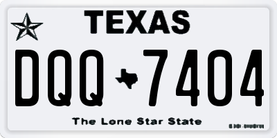 TX license plate DQQ7404