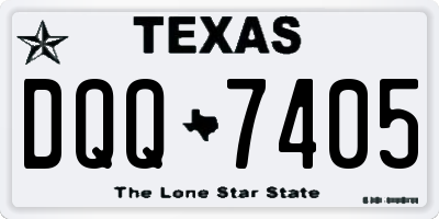 TX license plate DQQ7405