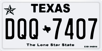 TX license plate DQQ7407