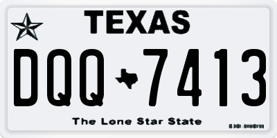 TX license plate DQQ7413