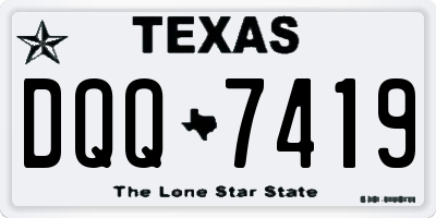 TX license plate DQQ7419