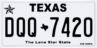 TX license plate DQQ7420