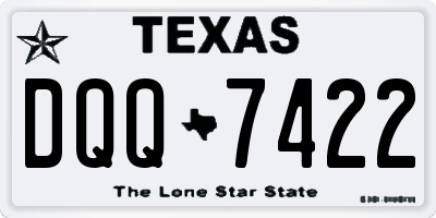 TX license plate DQQ7422