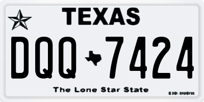 TX license plate DQQ7424