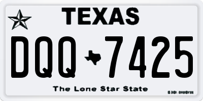 TX license plate DQQ7425