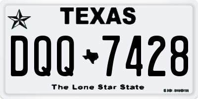 TX license plate DQQ7428
