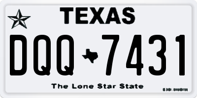 TX license plate DQQ7431