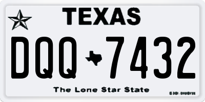 TX license plate DQQ7432