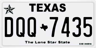 TX license plate DQQ7435
