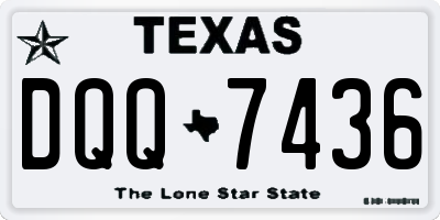 TX license plate DQQ7436