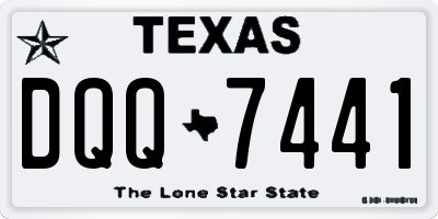 TX license plate DQQ7441