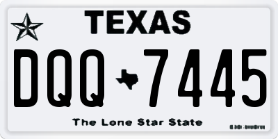 TX license plate DQQ7445